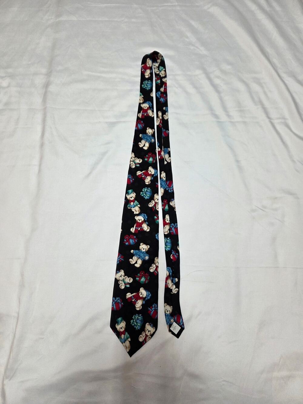 Wembley Black Tie with Teddy Bear and Gift Print